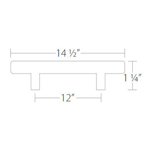 86365 - Contemporary Brass - 12" Bar Pull