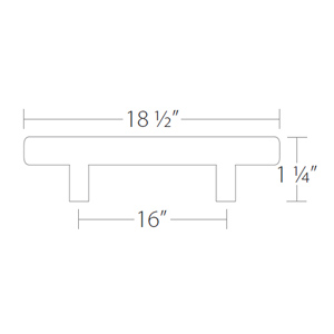 86366 - Contemporary Brass - 16" Bar Pull