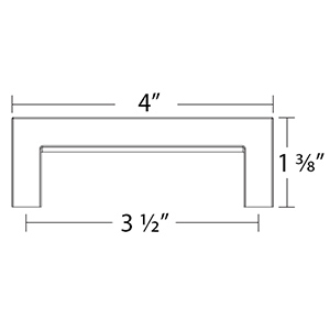 86667 - Rustic Modern - 3 1/2"cc Cabinet Pull