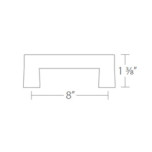 86336 - Sandcast Bronze - 8" Rail Pull