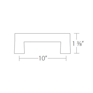 86337 - Sandcast Bronze - 10" Rail Pull