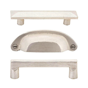 Sandcast Bronze Pulls - Tumbled White Bronze