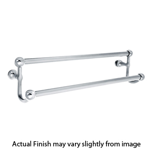 26033 - Traditional Brass - 30" Double Towel Bar - #8 Rosette