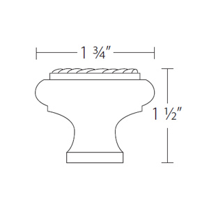 86202 - Traditional Brass - 1.75" Rope Knob