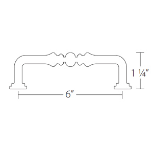 86248 - Traditional Brass - 6" Spindle Pull