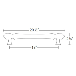 86344 - Traditional Brass - 18" Spindle Appliance Pull