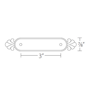 86235 - Tuscany Bronze - 3" Pull Backplate