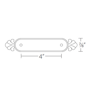 86237 - Tuscany Bronze - 4" Pull Backplate