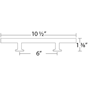 86683 - Urban Modern - 6" cc Freestone Extended Pull