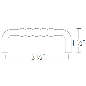 76021 - Wrought Steel - 3.5" San Carlos Pull