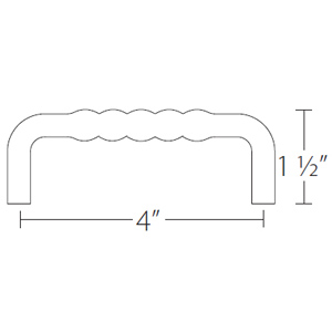 76022 - Wrought Steel - 4" San Carlos Pull