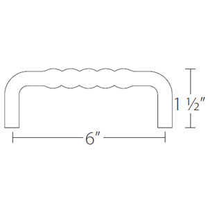 76045 - Wrought Steel - 6" San Carlos Pull