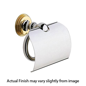 Grohe Sinfonia - Single Post Tissue Holder w/ Cover - Chrome/ Brass