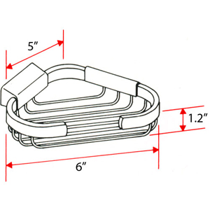 Harrington Brass Works - Corner Soap Basket - Perma Brass