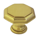 Series 268 - 1-5/8" Octagonal Knob - Polished Brass