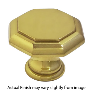 Series 268 - 1-5/8" Octagonal Knob - Polished Brass