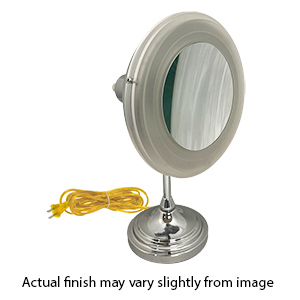 Single Sided Make-Up Mirror with Light - Magnification x8 - Polished Chrome