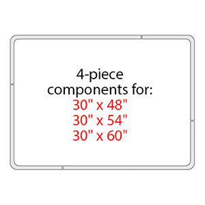 30" x XX" - Ceiling Mount - Rectangular Shower Rod