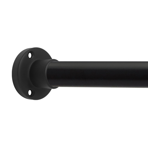 Heavy Duty Round - Shower Rod - Flat Black