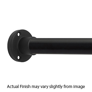 48" Shower Rod - Heavy Duty Round - Flat Black