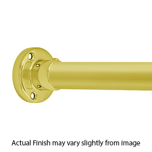 72" Shower Rod - Heavy Duty Round - Polished Brass