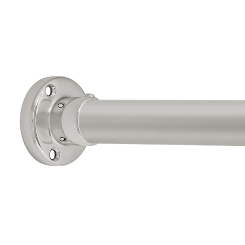 Heavy Duty Round - Shower Rod - Polished Nickel