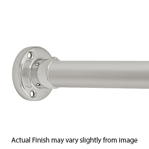 48" Shower Rod - Heavy Duty Round - Polished Nickel