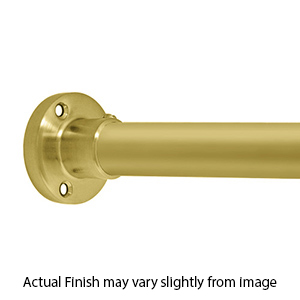 36" Shower Rod - Heavy Duty Round - Satin Brass