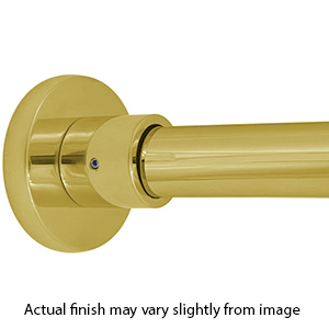 72" Shower Rod - Deluxe Contemporary - Polished Brass