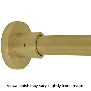 36" Shower Rod - Deluxe Contemporary - Satin Brass