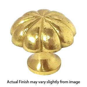 1123-3 - Omnia 1" Cabinet Knob Melon - Polished Brass