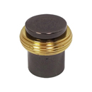 Omnia - Cylinder - Cabinet Knob - Black Nickel/ Brass