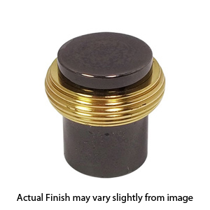 Omnia - Cylinder - Cabinet Knob - Black Nickel/ Brass