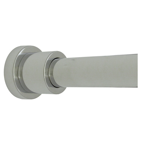 Round Flange - Shower Rod - Brushed/ Satin Nickel