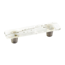 30-CWG - Ice Glass - 3" Cabinet Pull - White/Grey Confetti