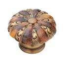 Precious Inlays - 1 3/8" Cabinet Knob - Tiger Penshell/ Estate Dover