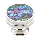 Precious Inlays - 1 3/8" Cabinet Knob - Imperial Shell/ Polished Nickel