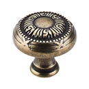 M960 GBZ - Edwardian Ribbon & Reed - 1 1/8" Cabinet Knob - German Bronze