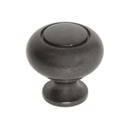 M599 PAB - Normandy Classic - 1.25" Ring Cabinet Knob - Patina Black