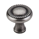 M329 PTA - Somerset - 1.25" Swirl Cut Knob - Pewter Antique