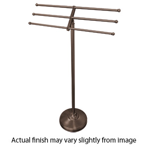 42" Six-Arm Reeded Floor Towel Holder - Oil Rubbed Bronze