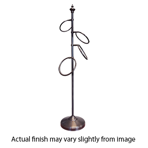 49" Four Ring Reeded Floor Towel Stand - Oil Rubbed Bronze