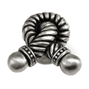 Equestre - Large Rope Knot Knob - Vintage Pewter