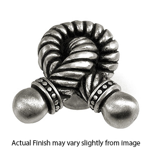 Equestre - Large Rope Knot Knob - Vintage Pewter